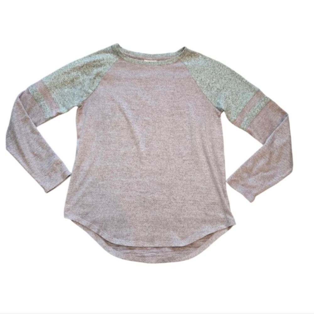 SO Raglan Sweater - Heathered Pink/Gray
